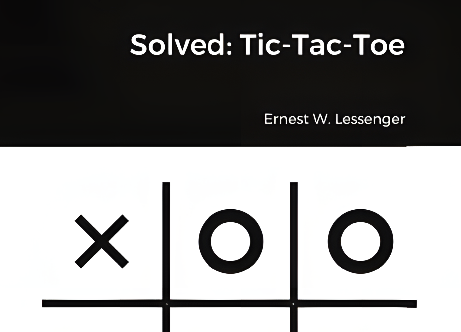 A picture of the book cover: A tic-tac-toe board